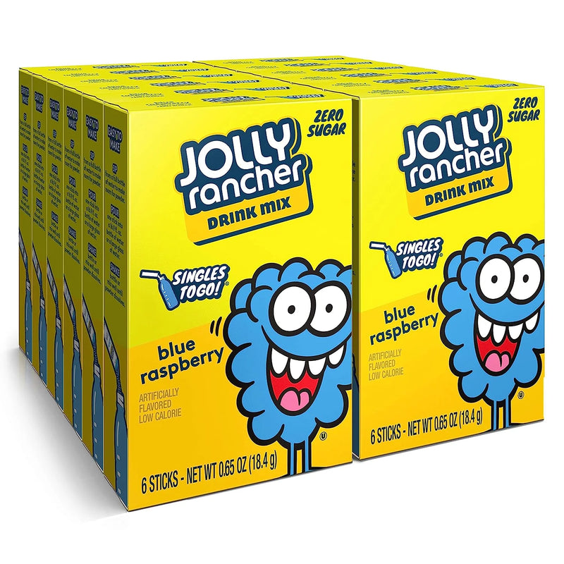 Jolly Rancher Sugar Free Singles to Go Blue Raspberry (Damaged Box) (Pack Of 12)
