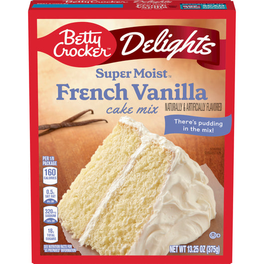 Betty Crocker Super Moist French Vanilla Cake Mix 375g (Best Before Date 05/25)