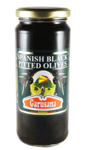 Garusana Spanish Black Pitted Olives 320g