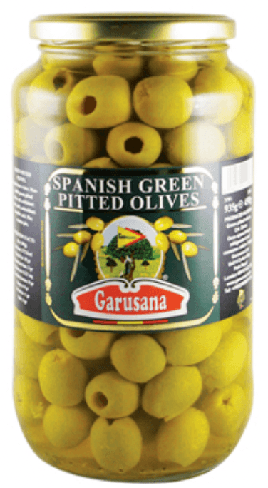 Garusana Spanish Pitted Green Olives Large 935g