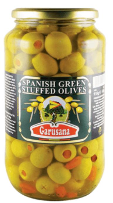 Garusana Spanish Stuffed Green Olives Large 935g