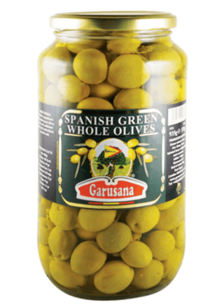 Garusana Spanish Whole Green Olives Large 935g