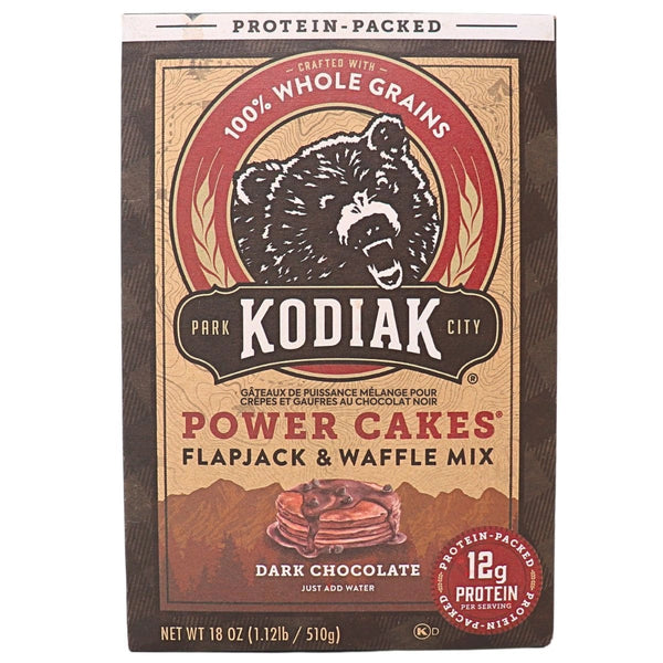 Kodiak Cakes Power Cakes Protein Packed Flap Jack & Waffle Whole Grain Mix Dark Chocolate 566g