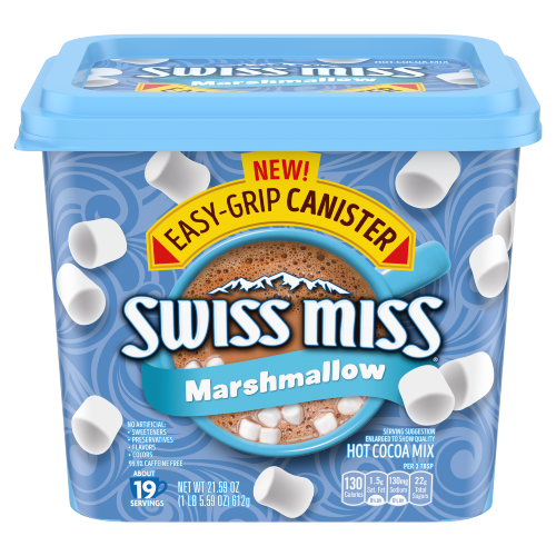 Swiss Miss Marshmallow Hot Cocoa Mix Canister 612g