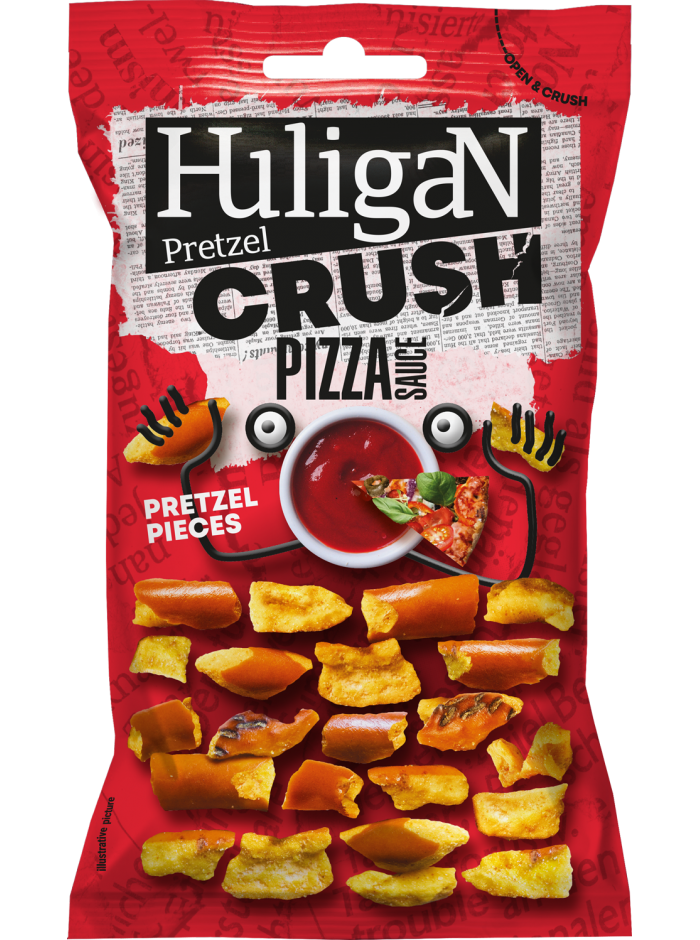 Huligan Crush Pizza Sauce Pretzel Pieces 65g