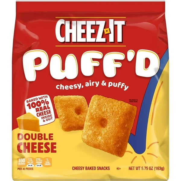 Cheez-It Puff’d Double Cheese Cracker 163g – Twice the Cheese, Double the Delight!