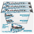 Trident White Wintergreen Sugar Free Gum, 16 Count (Pack of 9 )