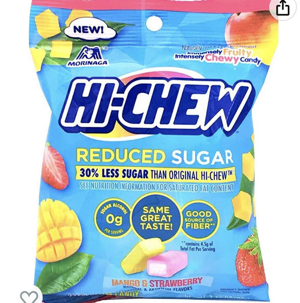 Hi-Chew Reduced Sugar Mango & Strawberry Fruit Chewy Candy 60g (Best B