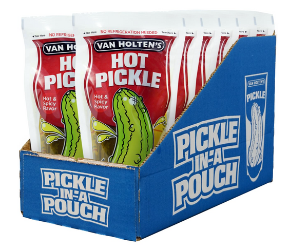 Van Holten's Jumbo Pickle-In-A-Pouch Pickles x 12 | Plus FREE Tajin Seasoning