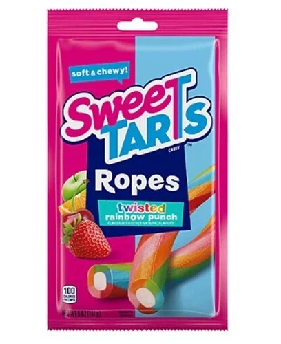 SweetTarts Ropes Twisted Rainbow Punch 141g (Best Before Date:- Feb/2025)