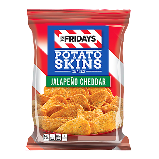 TGI Fridays Jalapeno Cheddar Potato Skins Snacks 113g
