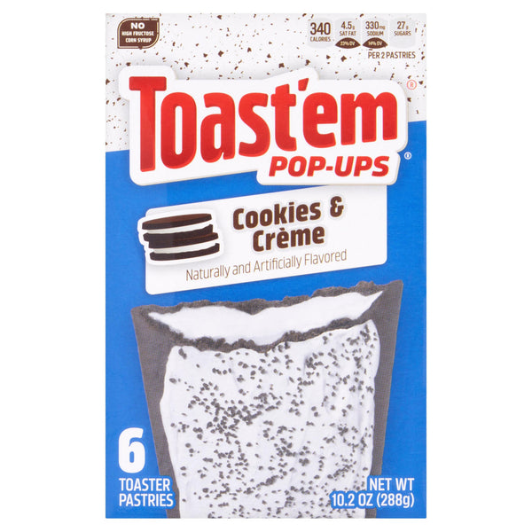 Toast Em Pop Ups Cookies And Creme 288g | 6 Toaster Pastries