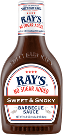 Ray's No Sugar Added Sweet & Smoky Barbecue Sauce 524g(Best before Date:27/01/2026)