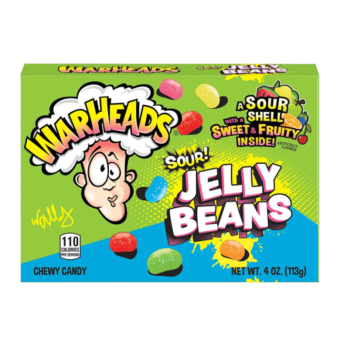 Warheads Sour Jelly Beans Candy Box 113g