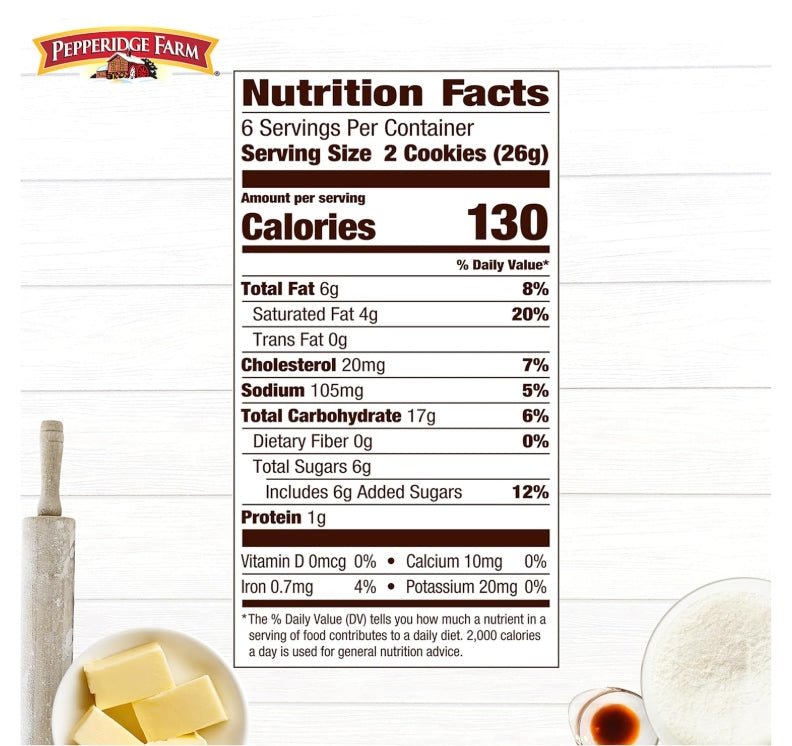 Pepperidge Farm Dublin Shortbread Distinctive Cookies 156g
