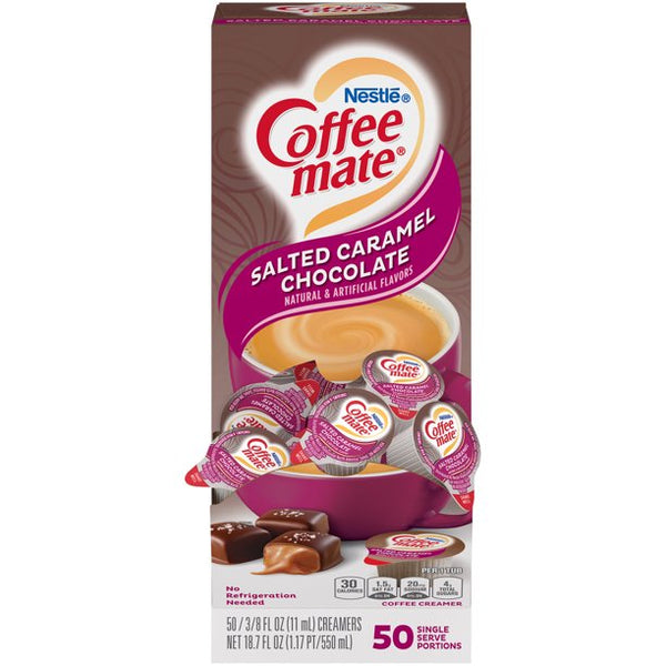 Coffee Mate Salted Caramel Chocolate Liquid Coffee Creamer 11ml- 50ct 550ml