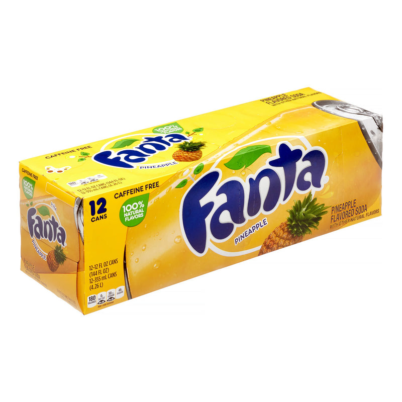 Fanta Pineapple Flavoured Soda 355ml I Pack of 24 I (Best Before Date :-08/12/2025)