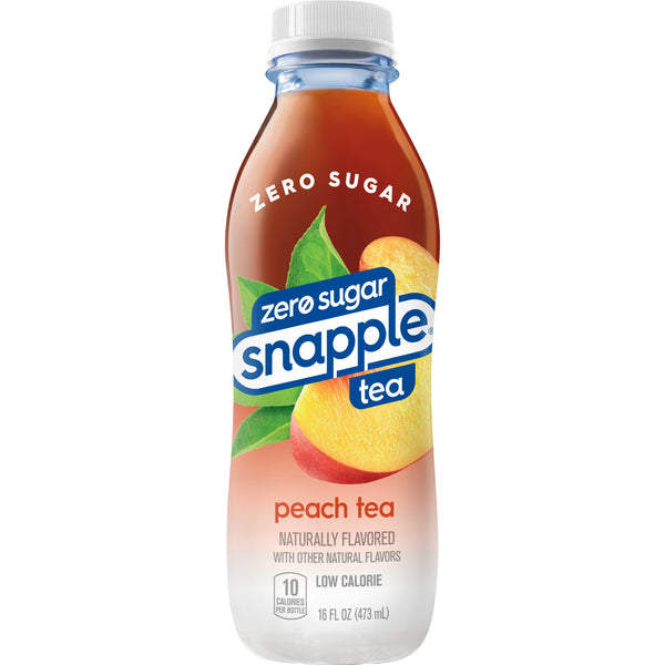 Snapple All Natural Zero Sugar Peach Tea Flavoured Juice Drink 473ml (Best Before Date 10/05/2024)