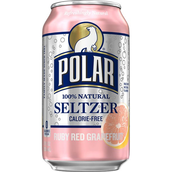 Polar Seltzer 100% Natural Calorie Free Ruby Red Grapefruit Soda 355ml