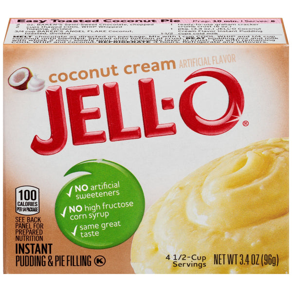Jell-O Coconut Cream Instant Pudding & Pie Filling 96g (Best Before Date 24/02/2024)