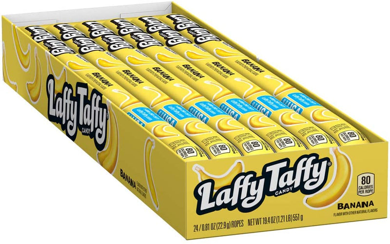 Laffy Taffy Banana Candy Ropes (24X22.9g)(Best Before Date end of 04/2025)