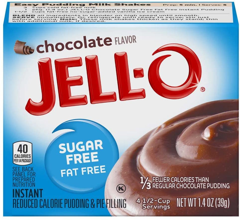 Jell-O Instant Sugar Free Fat Free Chocolate Pudding & Pie Filling 28g