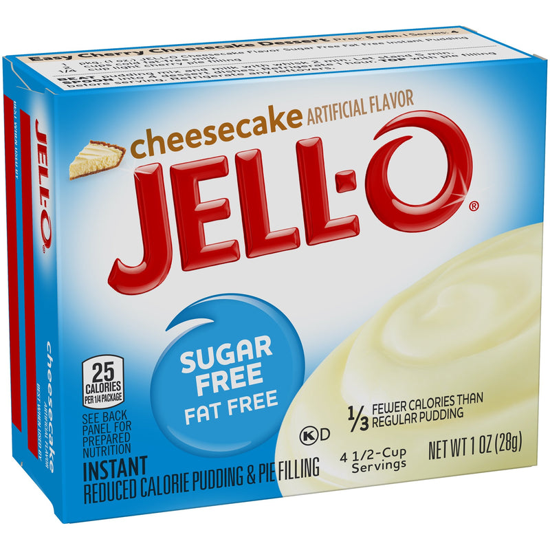 Jell-O Instant Sugar Free Fat Free Cheesecake Pudding & Pie Filling 28g