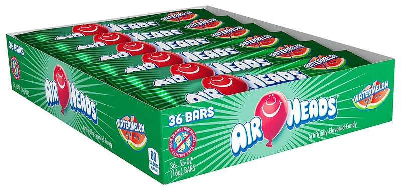 Airheads Watermelon Candy Bar 15.6g box sold by American Grocer in the UK