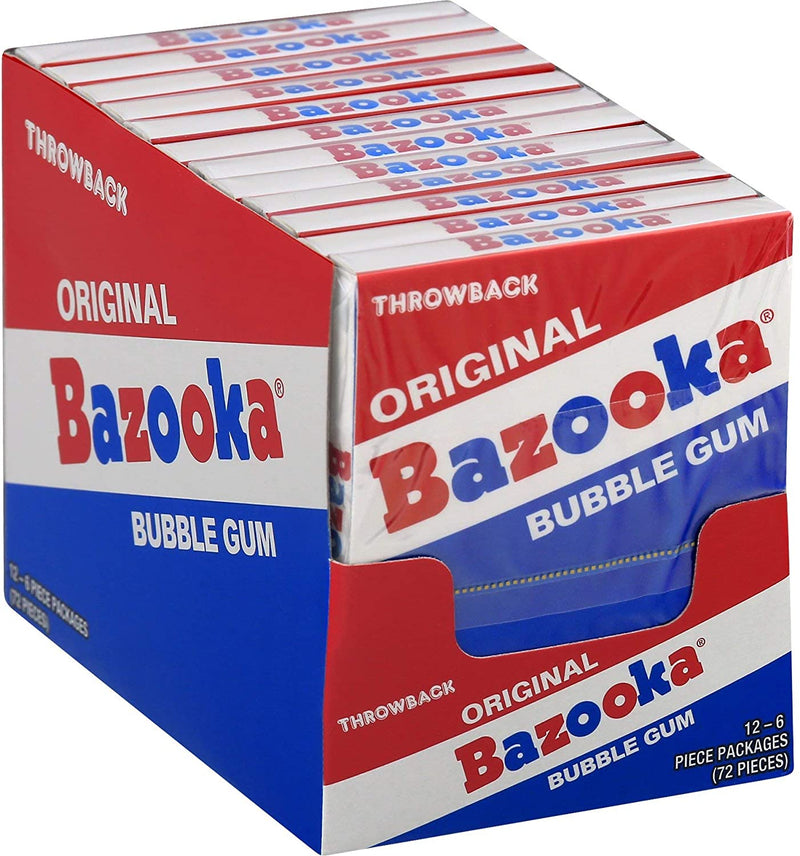 Bazooka Throwback Original Bubble Gum Mini Wallet Pack 6 pcs sold by American Grocer in the UK