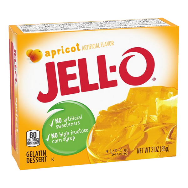 Jell-O Apricot Gelatin Dessert Mix 85g (Best Before Date 11/09/2023)