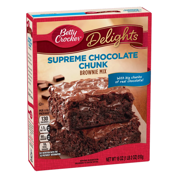 Betty Crocker Supreme Chocolate Chunk Brownie Mix 510g sold by American Grocer in the UK
