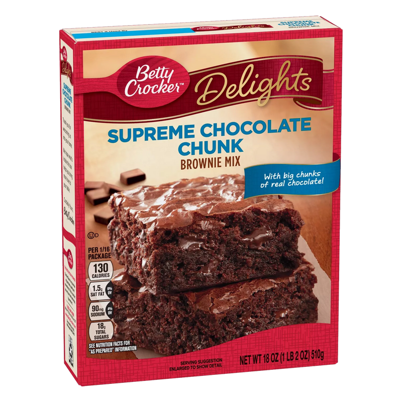 Betty Crocker Supreme Chocolate Chunk Brownie Mix 510g sold by American Grocer in the UK