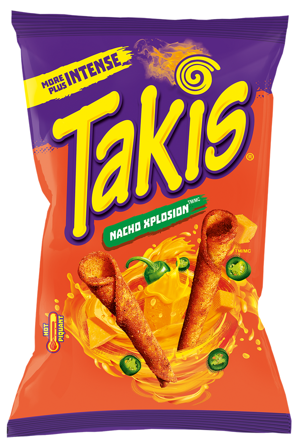 Takis Nacho Xplosion Zesty Rolled Tortilla Chips 90g [Canadian]