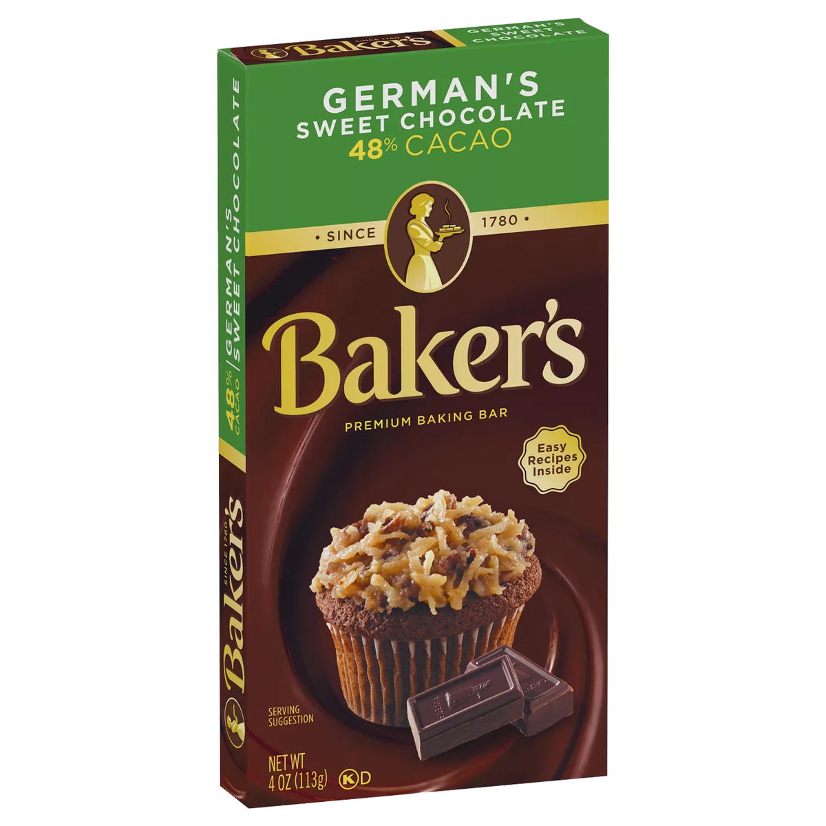 Baker's Premium Baking German's Sweet Chocolate 48% Cacao Bar
