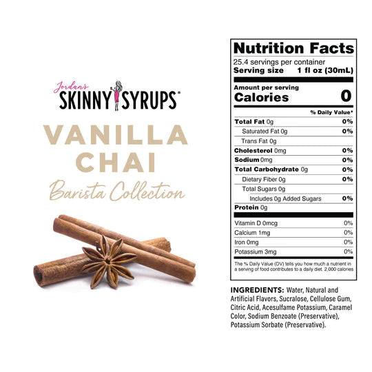 Skinny Sugar Free Vanilla Chai Syrup 750ml