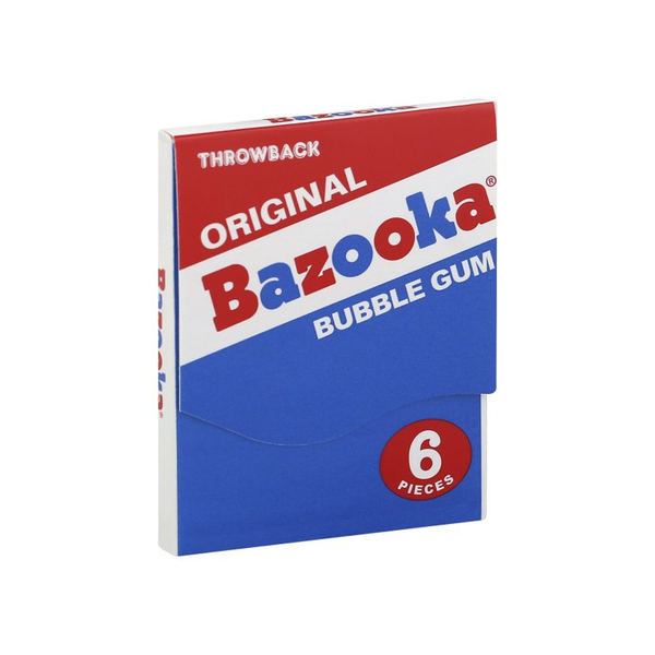 Bazooka Throwback Original Bubble Gum Mini Wallet Pack 6 pcs sold by American Grocer in the UK