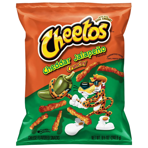 Cheetos Crunchy Cheddar Jalapeno Cheese Snacks 226.8g sold by American Grocer in the UK