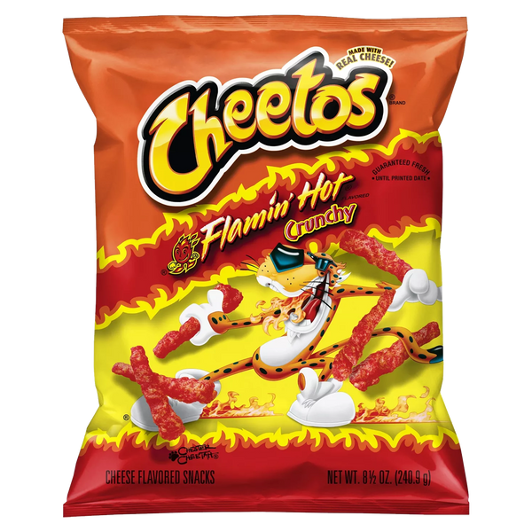 Cheetos Flamin' Hot Crunchy Cheese Snacks 226.8g sold by American Grocer in the UK