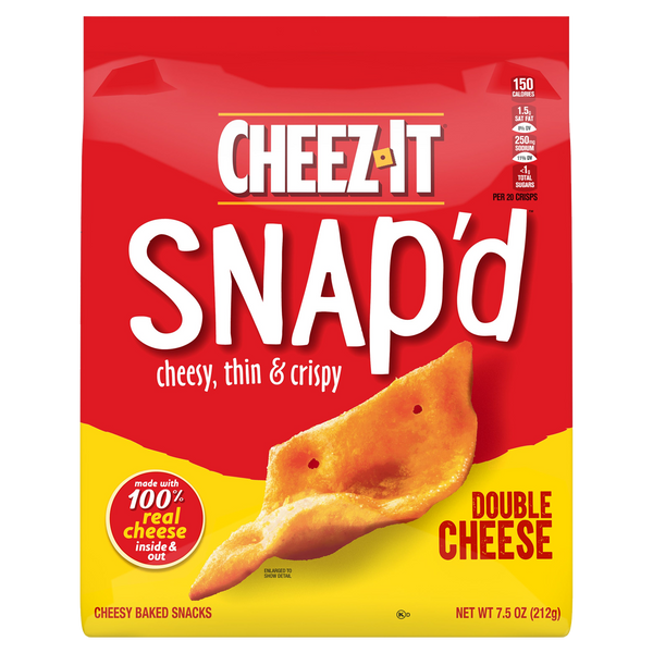 Cheez-It Snap'd Double Cheese Cheesy Baked Snacks 212g sold by American Grocer in the UK