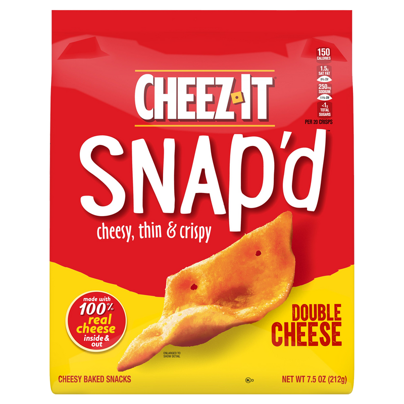 Cheez-It Snap'd Double Cheese Cheesy Baked Snacks 212g sold by American Grocer in the UK