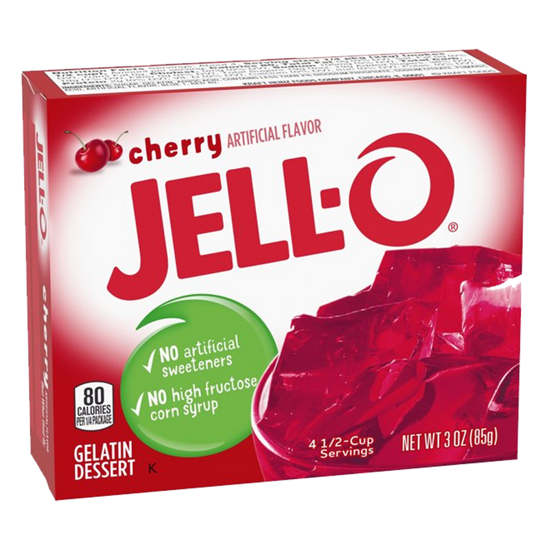 Jell-O Cherry Gelatin Dessert Mix 85g (Best Before Date 22/01/2024)