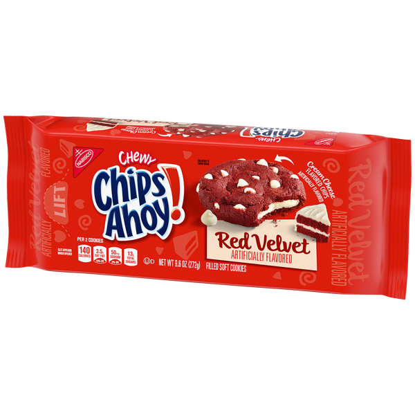 Nabisco Chip Ahoy! Chewy Red Velvet Filled Soft Cookies 272g(Best Before Date :-18/OCT/2024)