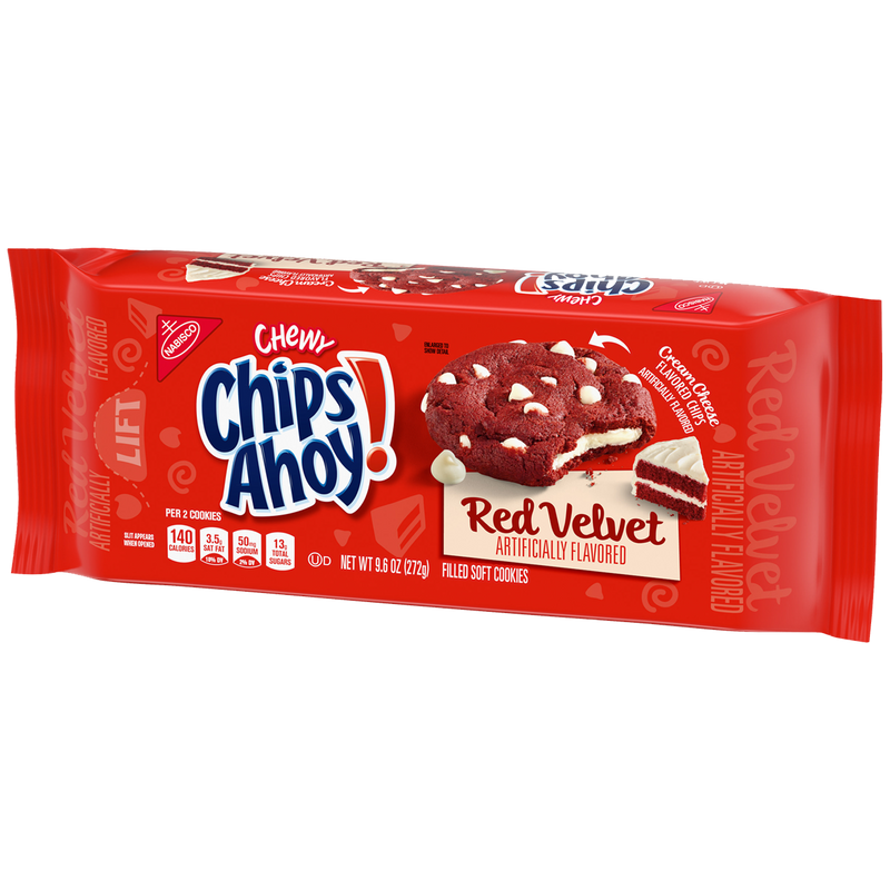 Nabisco Chip Ahoy! Chewy Red Velvet Filled Soft Cookies 272g (Best Before Date 01/02/2024)