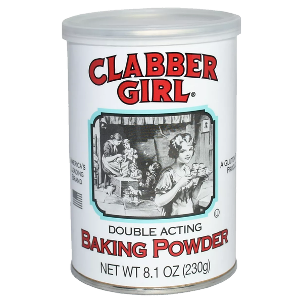 Clabber Girl  Double Acting Baking Powder 230g  sold by American Grocer in the UK