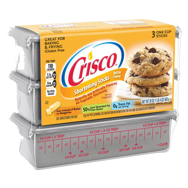 Crisco Butter Flavour All Vegetable Shortening Sticks 567g sold by American grocer Uk
