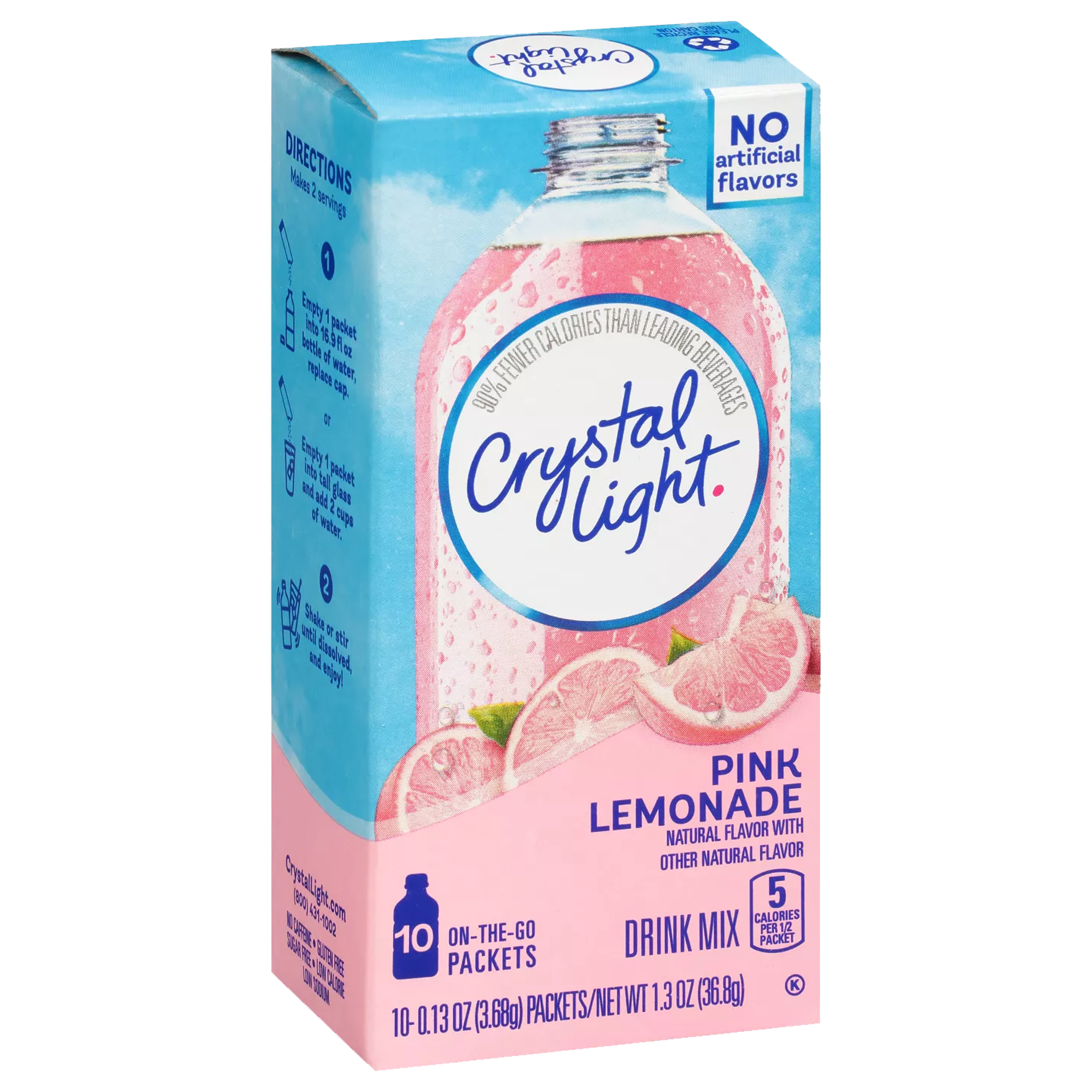 Crystal Light On The Go Pink Lemonade Drink Mix 36.8g