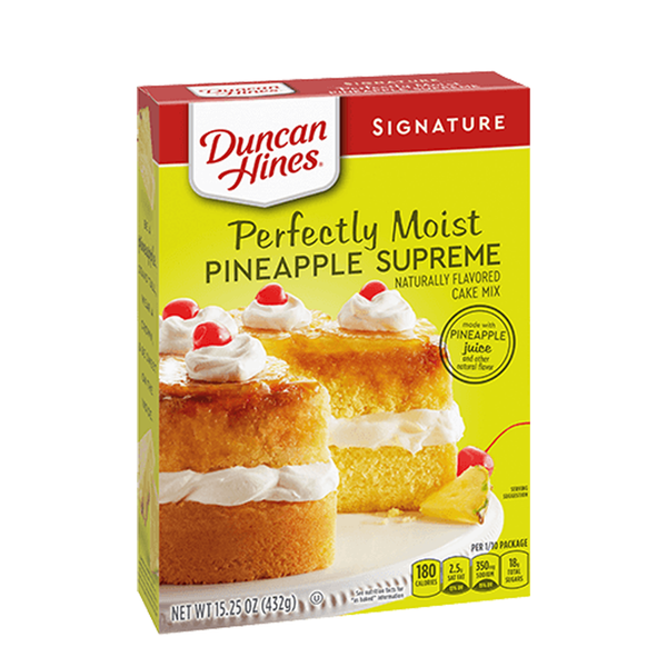 Duncan Hines Signature Pineapple Cake Mix 432g sold by American grocer Uk