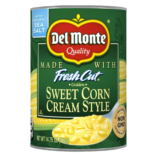 Del Monte Fresh Cut Cream Style Golden Sweet Corn 418g sold by American grocer Uk