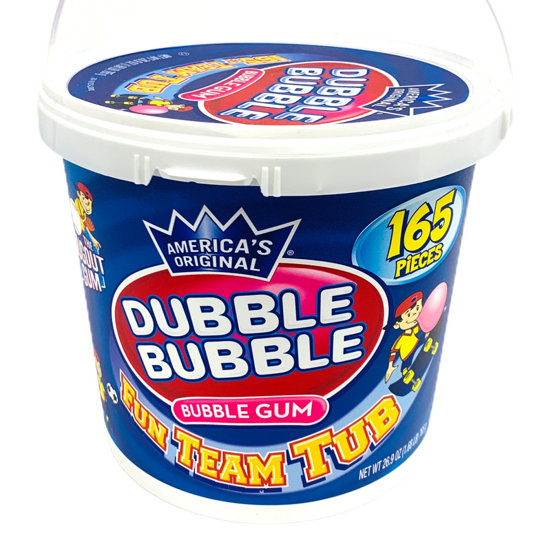 Dubble Bubble Original Bubble Gum Fun Team Tub 165 Pieces sold by American grocer Uk