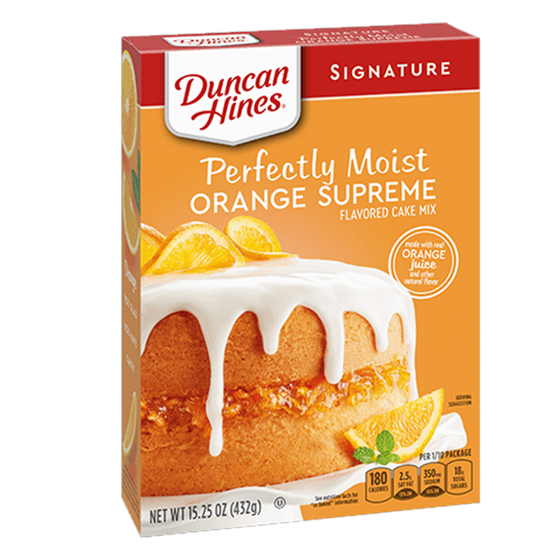 Duncan Hines Signature Perfectly Moist Orange Supreme Cake Mix 432g sold by American grocer Uk